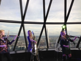 Silken Strings Electric String Trio at The Gherkin, London.